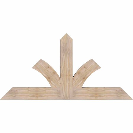 Ekena Millwork Richland Smooth Timber Gable Bracket, Douglas Fir, 60"W x 30"H x 3 1/2"D x 5 1/2"F, 12/12 Pitch GBW060X30X0406RIC00SDF